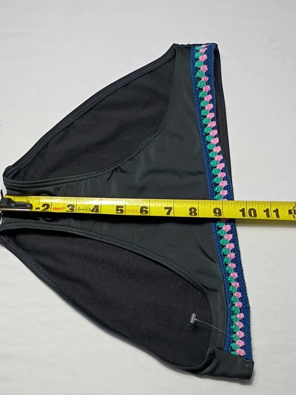 NWT Seekers Australia High Neck Black Bikini with Pink & Teal Trim Womens Sz 10